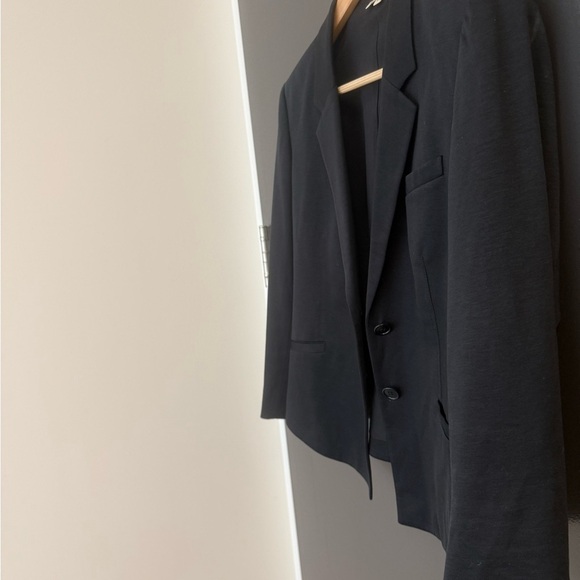 Helmut Lang EUC  Black Blazer M silk lining culpo and cotton slight tux vibe - Picture 7 of 17